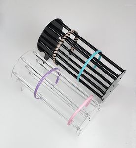 Jewelry Pouches Acrylic Headband Holder Display Hair Clips Accessories Tiara Stand Hairband Organizer Support Showcase Rack