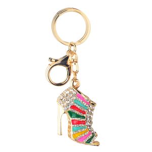 Rhinestone High Heel Shoe Keychain Favor favorve Crystal Keychains Gift Multicolor Lady 1222991