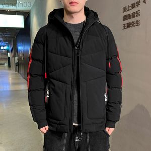 Men's Jackets Men Hooded Winter Black Down Casual Jaquetas New Male Slim Warm Parka Fit Winer Size 4XL L220830