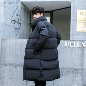 Männer Jacken Männer Winter Mit Kapuze Beiläufige Lange Unten Dicker Warme Parka 2021 Neue Männliche Outfit Slim Fit L220830