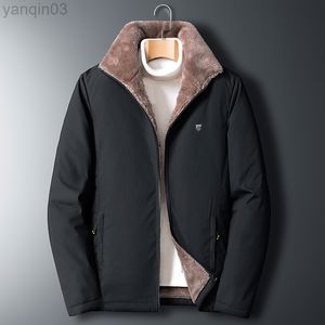 Jaquetas masculinas lã de lã grossa quente de pele de inverno homem homem outono masculino roupas de casaco preto vintage masculino l220830