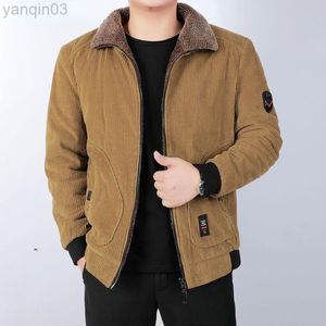 Jaquetas masculinas 2022 Winter Men algodão alinhado quente casaco parka casual casual casual masculino masculino homem solto breakbreaks zip roupas l220830