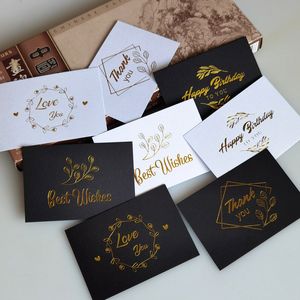 Articoli per feste 100 pezzi Biglietti d'auguri creativi Mini biglietti di ringraziamento per matrimoni Messaggio Confezione regalo Decorazione Biglietto d'auguri 20220830 E3