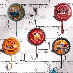 Metal Painting Retro Metal Tin Signs Bar Pub Cafe Garage Wall Decals Wall Hanger Hook Garage Man Cave Home Decor T220829