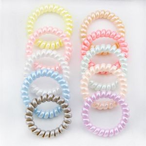 New Hair Accessories Women Scrunchy Girl Hair Coil Rubber Bands Ties Rope Ring Ponytail Holders Telephone Wire Cord Gum Bracelet FY4951 830