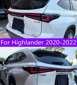 トヨタハイランダーのための自動車テールライト20 20-2022 LEDターンシグナルリアランプブレーキ反転フォグテールライト