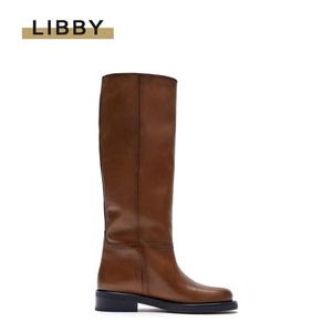 Boots Women Long Winter Warm Sexy OverTheKnee Brown Fashion Flat Female Shoes Round Toe Motorcycle Punk 220829