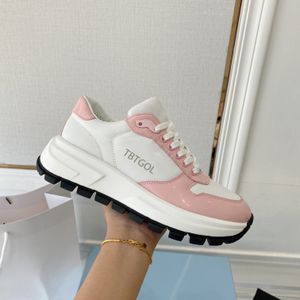 Designer sneaker casual skor vit svart läder tjock botten stor plattform sneakers såg yttersula äkta rund snörning plattform sneakers storlek 34-40 no408