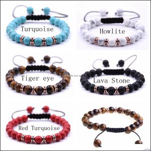 Strandki z koralikami Nowa moda 10pc/zestaw ręcznie tkane Lucky Bracelets Rose Gold Carzy Plecione turkusowe wrogi Sprzedaż Del Dhseller2010 Dhbgt