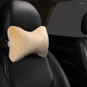 Seat Cushions Car Neck Pillows Plush Head Support Protector Black/red/beige Universal Headrest Backrest Cushion Easy Install And Clean