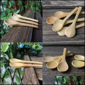 Spoons New Pattern Baby Spoon Small Spoons Wooden Soup Scoop Lovely Household Kitchen Tools 10Cm Having Dinner 0 7Ad D2 D Carshop2006 Dhobh