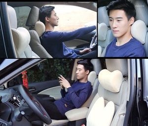 Seat Cushions Car Headrest Neck Pillow For Chair Auto Memory Foam Cushion Fabric Cover Soft Head Rest Travel Support