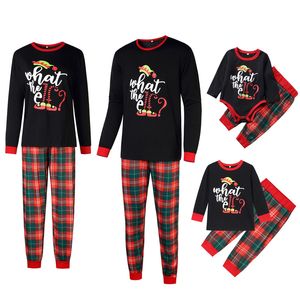 Home Clothing Family Christmas Pajamas Matching Sets Xmas Holiday Round Neck Long Sleeve Sleepwear