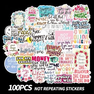 100Pcs Inspirational Stickers Skate Accessories Waterproof Vinyl Motivational Words Sticker for Skateboard Laptop Luggage Water Bottle Car Decals Kids Gifts Toy