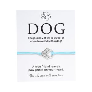 Charme Jewelry Dog Blessing Card Bracelet Creative Personality ALLIAG CLAW BRACET ALIMENTABLE ALIMENTABLE