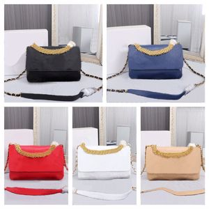 Designer-Handtasche, beliebtes Leder, klassische Damen-Umhängetasche, mehrfarbige Kette, 5 AAA-Qualität, HHH