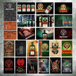 اللوحة المعدنية jagermeister علامة القصدير علامات لوحة لوحة عتيقة الحانة بار الرجل الكهف جدار ديكور T220829