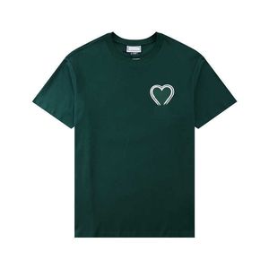 Damen-T-Shirt Paris Fashion Herren-Designer-T-Shirt Amis besticktes rotes Herz einfarbig Big Love Rundhals-Kurzarm-T-Shirt für Männer und Frauenuivpuivp