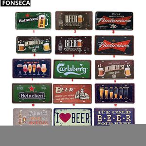 Metal Painting Beer Tin Sign Placa de carro Metal Plate Licença de placa vintage Pubs de barras de barra de parede de parede Placas Restaurante Rome Decor Decor Metal Pinturas penduradas T220829