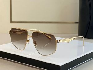 Top Men Design K Gold Pilot Frame Glasses Suns The Cheif Requintado Eletroplatação Simples de Estilo Generoso de Estilo de ponta de ponta UV400 óculos