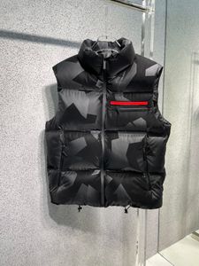 Winter 2022 handsome down vest fashion camo thermal vests high quality zipper collar design luxury top mens vest