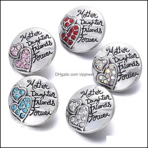 Clasps Hooks Noosa Love Snap Jewelry Mother Heart 18 мм металлические кнопки для кнопок доставки браслета.