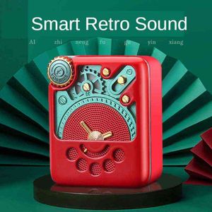 Portabla högtalare M53 Retro Wireless AI Intelligent Small Artificial Voice Card Radio Home Portable Mini Mobiltelefon Stålpistol utomhus Subwoofer T220831