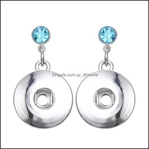 Charm Noosa Snap Button Earring Crystal Stud Earrings Ear Jewelry Diy 18Mm Buttons Simple For Women Drop Delivery 2021 Dhseller2010 Dhvzx