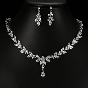 Other Jewelry Sets Emmaya Exquisite Jewelry Sets For Women Wedding Party Accessories Cubic Zircon Stud Earrings Necklace Gift 220831