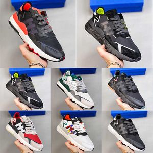 Running Shoes Nite Jogger Men Women Sneakers Reflective Sunset Signal Green Time In Core Black Ecru Tint Fashion Sports Trainers