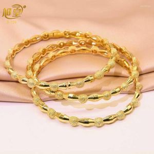 Bangle Xuhuang African Round Bead Gold Color Bangles Bridal Wedding Jewelry Gifts Luxury Armband Designer Armband