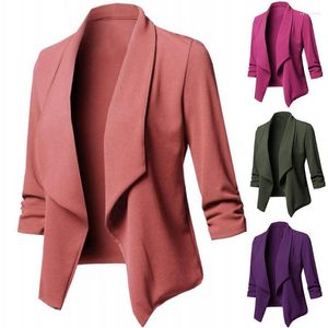 Kvinnors kostymer Fashion Plus Size Women Blazer Coat Long Sleeve Formal Jacket Cardigan Office Ms. Work Suit Business Autumn