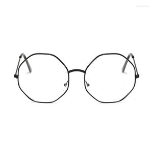 サングラスフレームファッションメガネ女性ビンテージラウンド眼鏡フレームメタル近視光学アイウェア透明レンズコンフォートライトスペクタクル