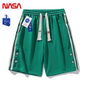 calça BV's Man's shorts de grife Bottega Ven Branded Bv Green Button Shorts Calças masculinas chinesas com cordão Calças clássicas de marca de alto nível soltas casuais