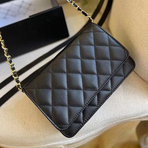 Borse a tracolla di alta qualità Borsa di lusso di marca Plain Caviar Designer da donna in pelle Semplice piccolo telefono cellulare Qquare