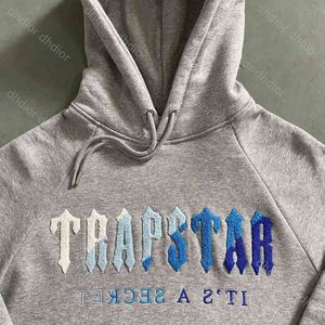 Trapstar Hoodie عالية الجودة مصمم فاخر تصميم مقاطع أزياء سترة فضفاضة تنوعية رسالة التطريز 2022