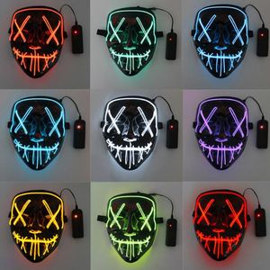 Halloween Toys Funny Mask LED Light Up The Purge Election Year Great Festival Cosplay Costume Forniture Maschere per feste