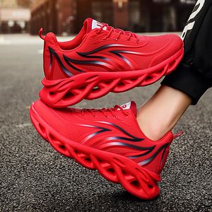 Mens Running Shoes Mesh Breathable Casual Lac up Sneakers Lightweight Vulcanize Spring Blade Shoes Male Fashion Walking Sneakers