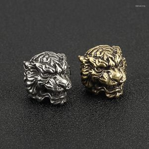 Gadget per esterni Tiger Brass Rope Beads Vintage Animal Knife DIY Paracord Bead