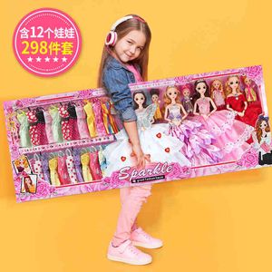 Sprechende Baby Barbie Puppenanzug große Geschenkbox Simulation Kinderspielzeug Fürträte Traum Sion Girl
