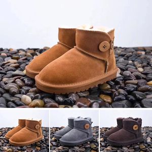 Neue Australien Schneeschuhe WGG Stiefel Mittelrohr Mode warme Damen Herren Kinder Baumwollschuhe Bowknot Bohrer Schneeschuh Größe 24-43