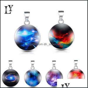 Charms Space Universe Galaxy Charms Luminous DIY Jewelry Finds Components Necklace Armband Pendant Charm 2,7 cm Fash DHSeller2010 DHB38