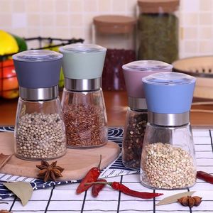 Salt and Pepper mill grinder Glass grinder Container Condiment Jar Holder New ceramic grinding bottles SN6762