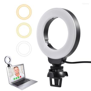 Flash Heads Ring Light For Laptop Computer Video Conference Lighting Zoom Call With Clip Webcam Streaming Selfie Makeup
