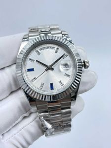 41 mm Daydate-Herrenuhren mit Diamant-Zahlen-Voll-Edelstahlarmband, automatische mechanische Armbanduhr mit 2813-Uhrwerk, hochwertige Sport-Designer-Armbanduhr für Herren