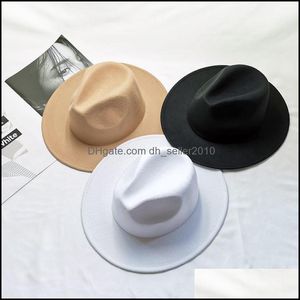 Stingy Brim Hats Felt Fedora Hats Mens Womens Hat Women Men Fedoras Bk Woman Man Jazz Panama Cap Female Male Caps Fashion Accessories Dhwis