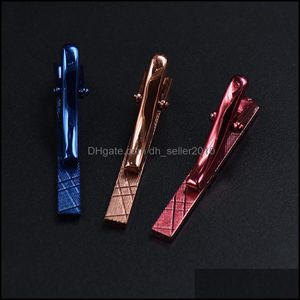 Tie Clips Business Tie Clips 4.2X0.5Cm 8 Colors Mens Clip Necktie For Father Christmas Gift 3694 Q2 Drop Delivery 2021 Jewelry Cuffli Dhr62