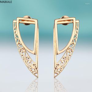 Kolczyki stadnorskie Maikale Fashion Wing for Women Copper Gold Earring Proste duże wykwintne prezenty na przyjęcie weselne biżuterii