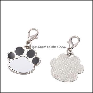 Keychains Sublimation Blank Keychain Pendant Creative Cat Paw Shape Keychains Heat Transfer Key Chain Diy Pet Keyring C3 Drop Deliver Dhs6R