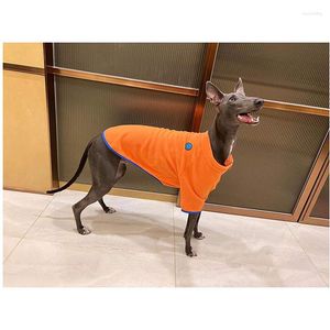 Hundebekleidung Winter Polar Fleece Whippet Baumwolle Windhund High Tie Zip Mantel Jacke